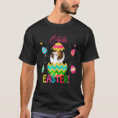 Hello Easter Shetland Sheepdog Inside Chocolate Eg T-shirt (Voorkant)