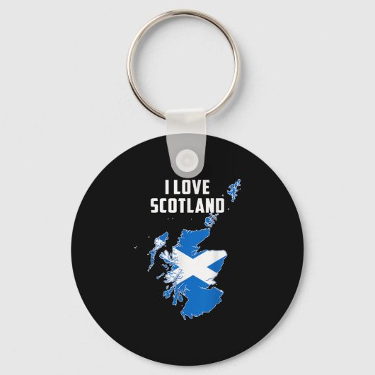 Hello Edinburgh I Love Scotland Map Flag Proud Sco Sleutelhanger (Voorkant)
