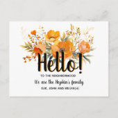 Hello,Editable We're New to the Neighborhood Briefkaart (Voorkant)
