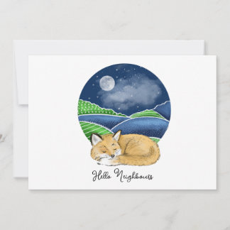 Hello, Editable We're New to the Neighborhood Invi Kaart