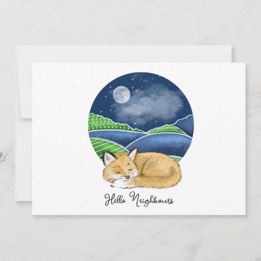 Hello, Editable We're New to the Neighborhood Invi Kaart (Voorkant)