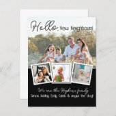 Hello Editable We're New to the Neighborhood phot Briefkaart (Voorkant / Achterkant)