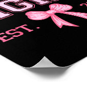 Hello Eight Est 2017 Coquette Bow 8th Birthday Gir Poster (Hoek)