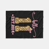 Hello Eleven Est 2014 11th Birthday Coquette Bow L Fleece Deken (Voorkant (Horizontaal))