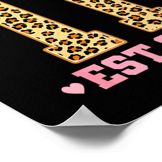 Hello Eleven Est 2014 11th Birthday Coquette Bow L Poster (Hoek)