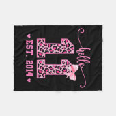 Hello Eleven Est 2014 Coquette Bow 11th Birthday G Fleece Deken (Voorkant (Horizontaal))