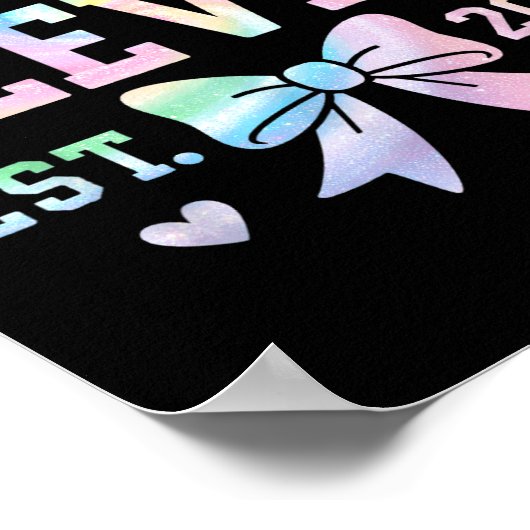 Hello Eleven Est 2014 Coquette Bow 11th Birthday G Poster (Hoek)