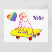 Hello  engliish Mastiff Dogge Urlaub Briefkaart (Voorkant)