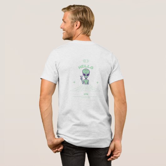 Hello (extraterrestrial tshirt) Tri-Blend shirt (Voorkant)