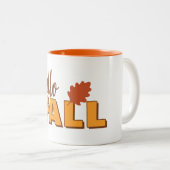 Hello Fall Autumn Mug Tweekleurige Koffiemok (Voorkant rechts)