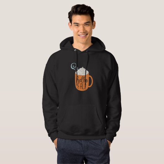 Hello Fall Coffee Hot Cocoa Hoodie (Voorkant volledig)