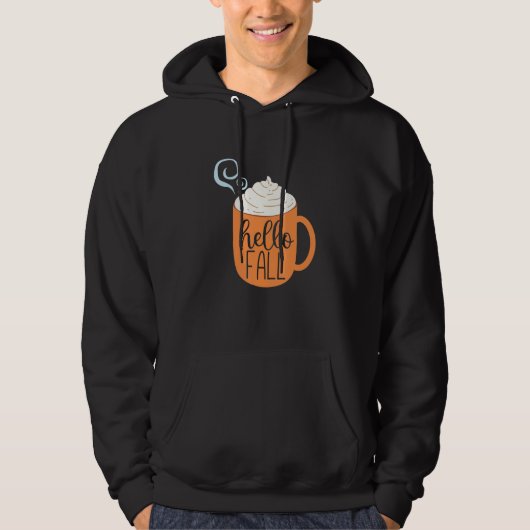 Hello Fall Coffee Hot Cocoa Hoodie (Voorkant)