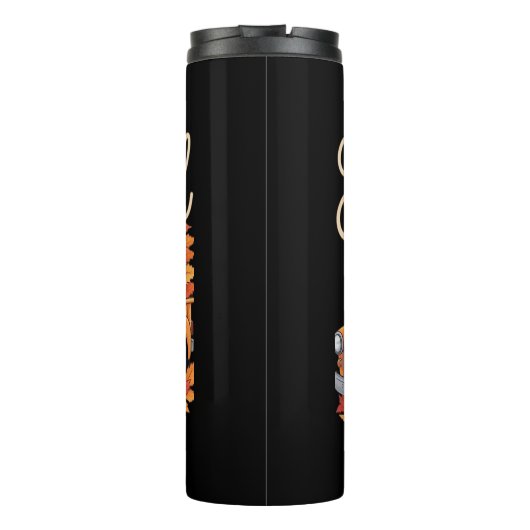 Hello Fall Funny Sloth Halloween pumkin Classic T- Thermosbeker (Achterkant)