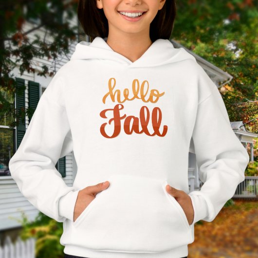 Hello Fall - Kids Sweater / Autumn Girl Sweater 