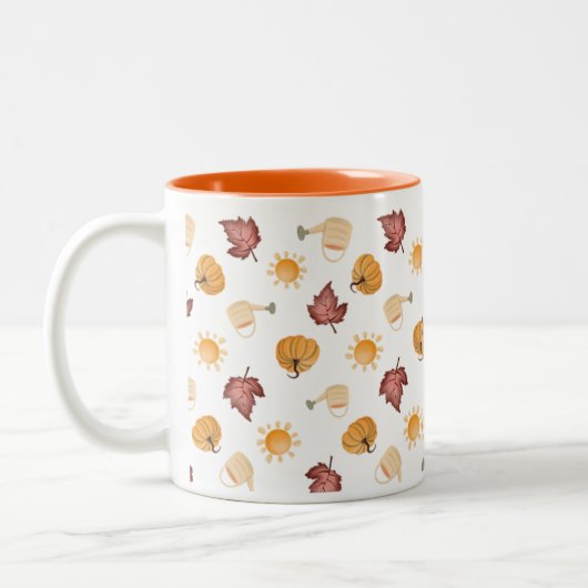 “Hello Fall” Mug | Cozy Autumn Aesthetic | Seasona Tweekleurige Koffiemok (Links)