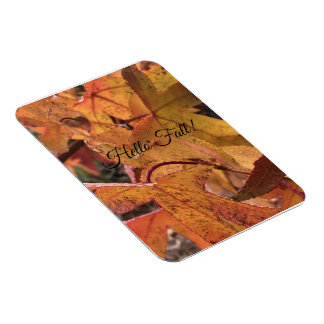 "Hello Fall!" Refrigerator Magnet Magneet