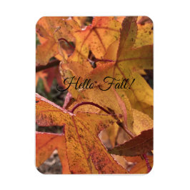 "Hello Fall!" Refrigerator Magnet Magneet