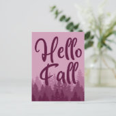Hello Fall Season Briefkaart (Staand voorkant)