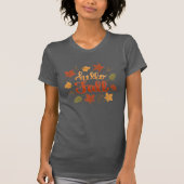 Hello Fall Short Sleeve T-Shirt with Autumn Leaves (Voorkant)