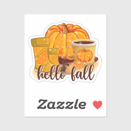 Hello Fall Sticker (Vel)