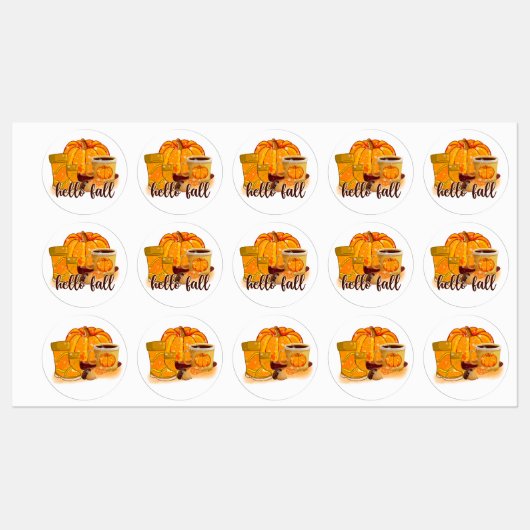 Hello Fall Tags Set Labels (Vel)