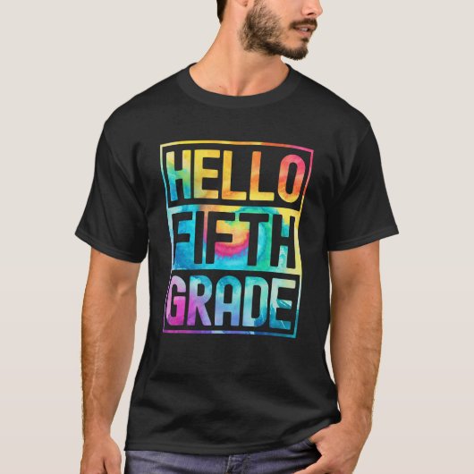Hello Fifth Grade Back to School 5th Grade Teacher T-shirt (Voorkant)