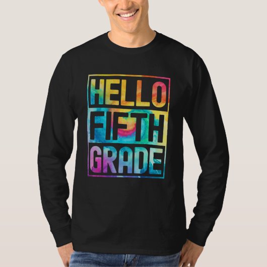 Hello Fifth Grade Back to School 5th Grade Teacher T-shirt (Voorkant)