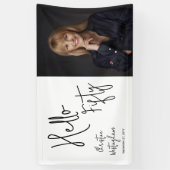 Hello Fifty Photo Script 50th Birthday Party Spandoek (Verticaal)