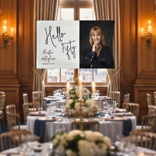 Hello Fifty Photo Script 50th Birthday Party Spandoek