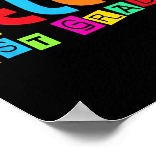 Hello First 1st Grade Back To School For Student B Poster (Hoek)