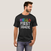 Hello First Grade 1st Grade Back To School T-shirt (Voorkant volledig)
