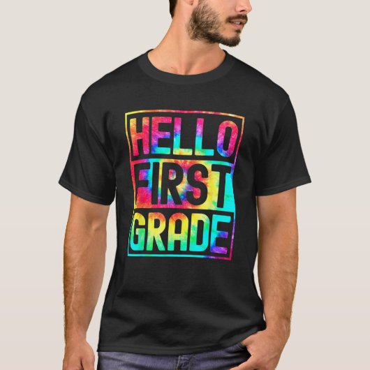 Hello First Grade Back to School 1st Grade Teacher T-shirt (Voorkant)