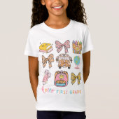 Hello First Grade Back To School Coquette Bow T-shirt (Voorkant)