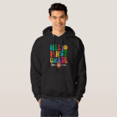 Hello First Grade Back To School First Day Of Scho Hoodie (Voorkant volledig)