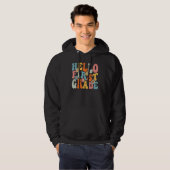 Hello First Grade  Back To School Teacher Student  Hoodie (Voorkant volledig)