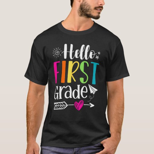 Hello First Grade Back To School Team 1st Graders T-shirt (Voorkant)