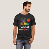Hello First Grade Heart Apple T-shirt (Voorkant volledig)