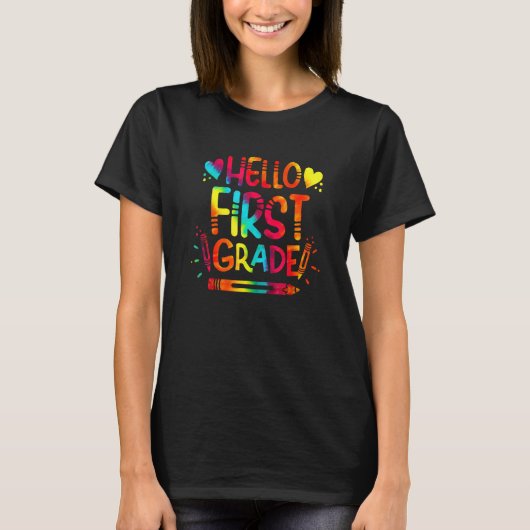 Hello First Grade Team 1st Grade Back To School Te T-shirt (Voorkant)