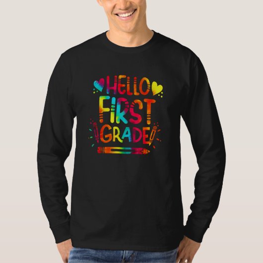 Hello First Grade Team 1st Grade Back To School Te T-shirt (Voorkant)