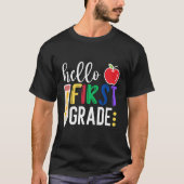Hello First Grade Team 1St Grade Back To School Te T-shirt (Voorkant)