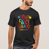 Hello First Grade Team 1st Grade Back To School Te T-shirt (Voorkant)