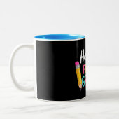 Hello First Grade Team 1st Grade Back to School Tweekleurige Koffiemok (Links)