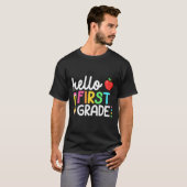 Hello First Grade Team 1st Grade Byck To School Te T-shirt (Voorkant volledig)