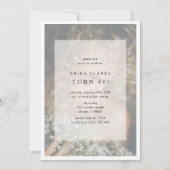 Hello FORTY' Modern Photo Collage 40th Birthday Kaart (Achterkant)