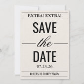 Hello Forty Photo Newspaper 40th Birthday Kaart (Achterkant)