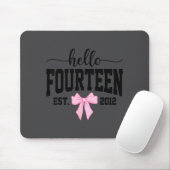 Hello Fourteen Est 2012 Coquette Bow 14th Birthday Muismat (Met muis)
