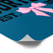 Hello Fourteen Est 2012 Coquette Bow 14th Birthday Poster (Hoek)