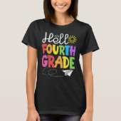 Hello Fourth Grade Fun 4Th Grade Back to School T-shirt (Voorkant)