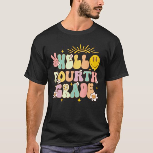 Hello Fourth Grade Team 4th Grade Back To School B T-shirt (Voorkant)