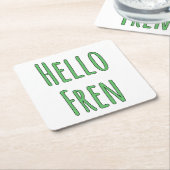 Hello Fren Kartonnen Onderzetters (Schuin)